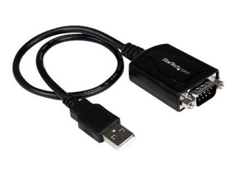 ⁨StarTech.com 1 ft USB to RS232 Serial DB9 Adapter Cable with COM Retention⁩ at Wasserman.eu