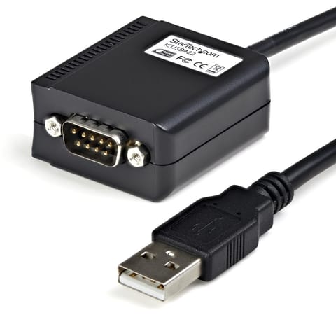 ⁨StarTech.com 6ft (1.8m) 1-Port Professional RS422/485 USB Serial Cable Adapter with COM Retention, USB to RS422 Adapter - TAA⁩ at Wasserman.eu