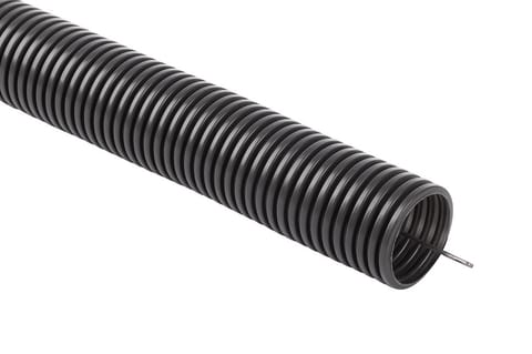 ⁨Flexible corrugated installation pipe, PVC conduit, UV, 320N with remote control 32/26 25m⁩ at Wasserman.eu