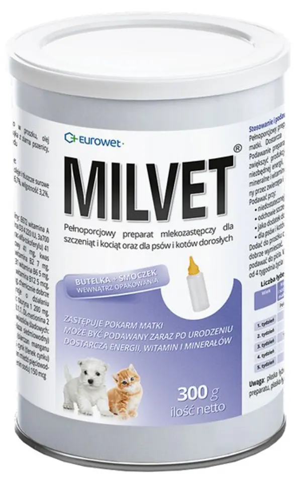 ⁨Milvet Milk replacer for puppies and kittens 300g⁩ at Wasserman.eu