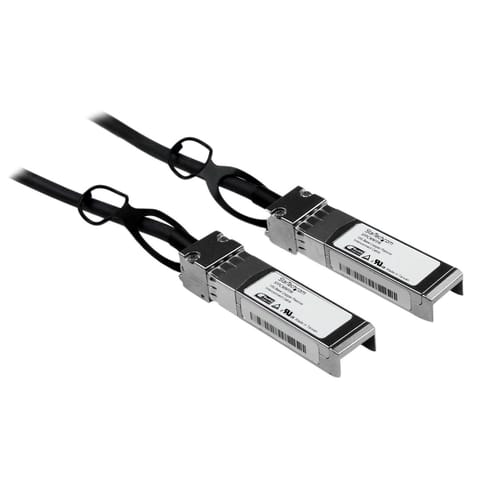 ⁨StarTech.com Cisco SFP-H10GB-CU1M Compatible 1m 10G SFP+ to SFP+ Direct Attach Cable Twinax - 10GbE SFP+ Copper DAC 10 Gbps Low Power Passive Mini GBIC/Transceiver Module DAC Firepower ASR920 ASR9000⁩ at Wasserman.eu