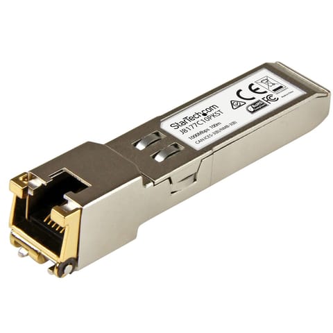 ⁨StarTech.com HP J8177C Compatible SFP Transceiver Module - 1000BASE-T - 10 Pack~10 pack HPE J8177C Compatible SFP Module - 1000BASE-T - SFP to RJ45 Cat6/Cat5e - 1GE Gigabit Ethernet SFP - RJ-45 100m - HPE 1810, 1820, 2530⁩ at Wasserman.eu