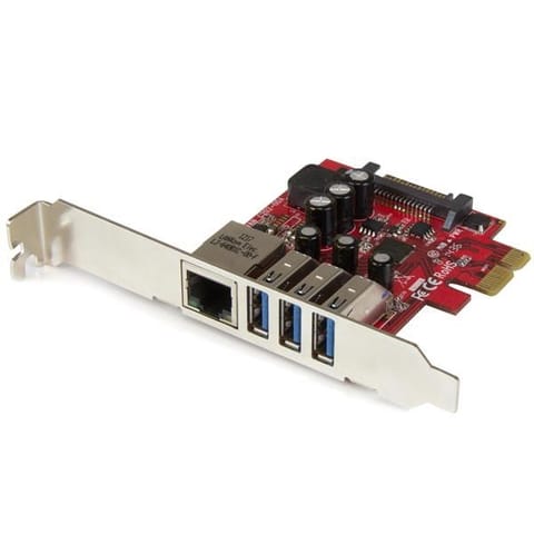 ⁨3 PORT PCIE USB 3.0 CARD + GBE/.⁩ w sklepie Wasserman.eu