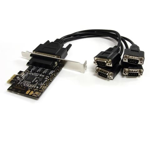 ⁨StarTech.com 4 Port RS232 PCI Express Serial Card w/ Breakout Cable⁩ at Wasserman.eu