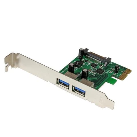 ⁨StarTech.com 2 Port PCI Express (PCIe) SuperSpeed USB 3.0 Card Adapter with UASP - SATA Power⁩ at Wasserman.eu