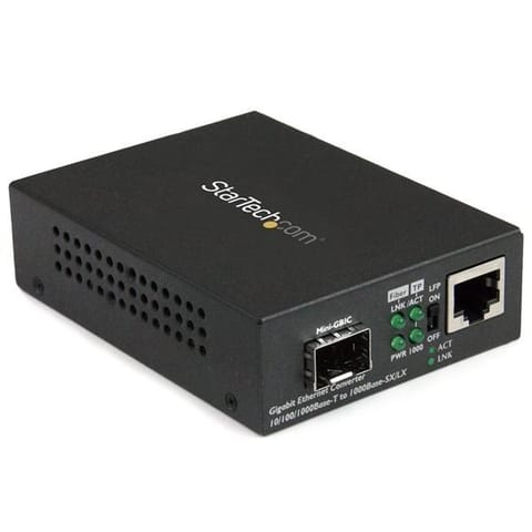 ⁨StarTech.com Gigabit Ethernet Fiber Media Converter with Open SFP Slot⁩ at Wasserman.eu