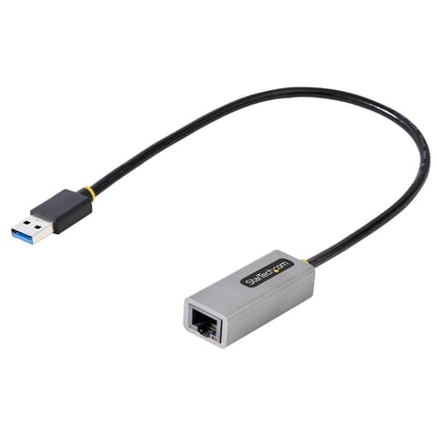 ⁨StarTech.com USB 3.0 to Gigabit Ethernet Network Adapter - 10/100/1000 Mbps, USB to RJ45, USB 3.0 to LAN Adapter, USB 3.0 Ethernet Adapter (GbE), 11in Attached Cable, Driverless Install⁩ at Wasserman.eu