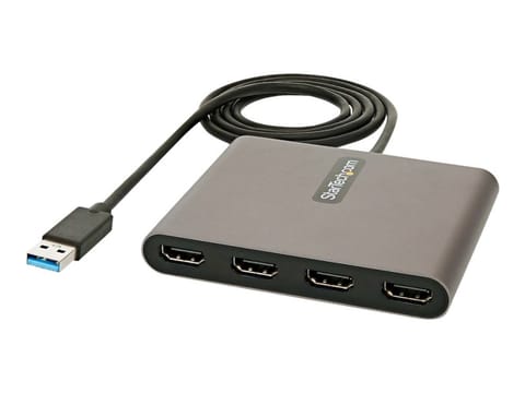 ⁨StarTech.com USB 3.0 to Quad HDMI Adapter, USB to 4x HDMI Monitor Converter for Windows (no support for macOS/ChromeOS/Linux) - TAA⁩ at Wasserman.eu