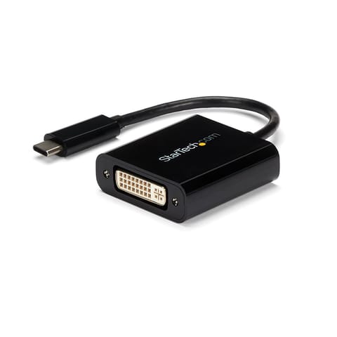 ⁨StarTech.com USB C to DVI Adapter - Black - 1920x1200 - USB Type C Video Converter for Your DVI D Display/Monitor/Projector - Upgraded Version is CDP2DVIEC⁩ at Wasserman.eu