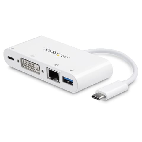 ⁨USB-C ADAPTER MULTIPORT DVI/DVI-I RJ45 USB-A⁩ at Wasserman.eu