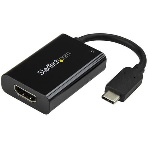 ⁨StarTech.com USB C to HDMI 2.0 Adapter with Power Delivery - 4K 60Hz USB Type-C to HDMI Display Video Converter - 60W PD Pass-Through Charging Port - Thunderbolt 3 Compatible - Black⁩ at Wasserman.eu