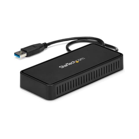 ⁨StarTech.com USB 3.0 Mini Dock - Dual Monitor USB-A Docking Station with DisplayPort 4K 60Hz Video & Gigabit Ethernet - 1ft (30cm) cable - Portable USB 3.1 Gen 1 Type-A Laptop Adapter⁩ at Wasserman.eu