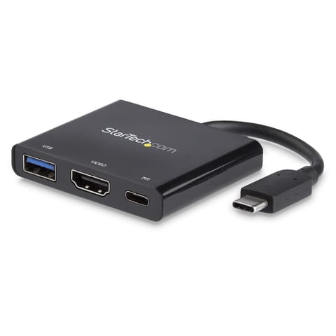 ⁨StarTech.com USB-C Multiport Adapter with HDMI - USB 3.0 Port - 60W PD - Black⁩ at Wasserman.eu