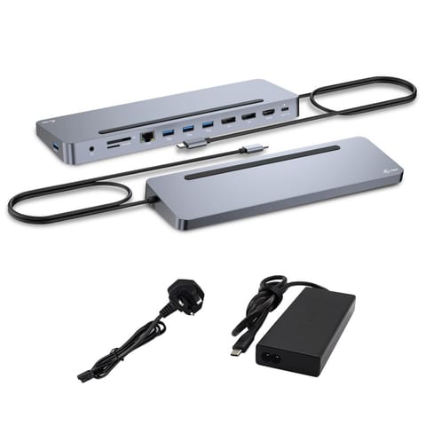 ⁨i-tec USB-C Metal Ergonomic 3x 4K Display Docking Station with Power Delivery 100 W + Universal Charger 100 W⁩ at Wasserman.eu