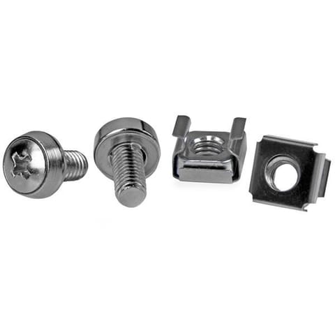 ⁨StarTech.com 50 Pkg M6 Mounting Screws and Cage Nuts for Server Rack Cabinet⁩ at Wasserman.eu