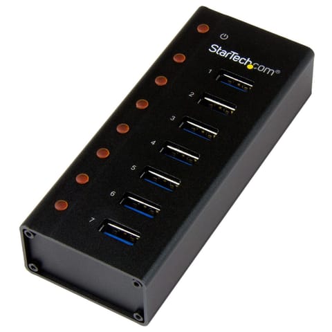 ⁨StarTech.com 7-Port USB 3.0 Hub - Desktop or Wall-Mountable Metal Enclosure~7-Port USB 3.0 Hub (5Gbps) - Desktop or Wall-Mountable Metal Enclosure⁩ at Wasserman.eu