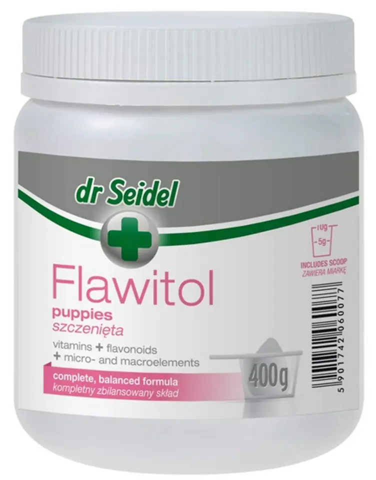 ⁨Dr Seidel Flawitol for puppies - powder 400g⁩ at Wasserman.eu