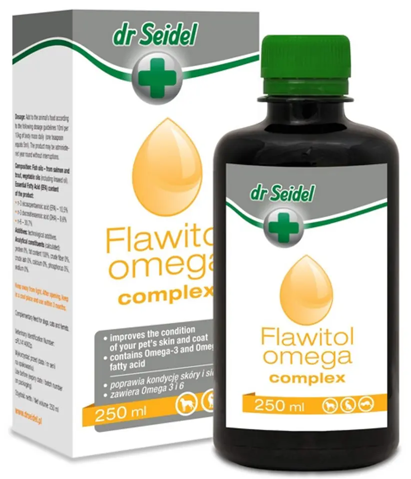 ⁨DR SEIDEL FLAWITOL OMEGA COMPLEX Fish oil NNKT Omega-3 Omega-6 250 ml⁩ at Wasserman.eu