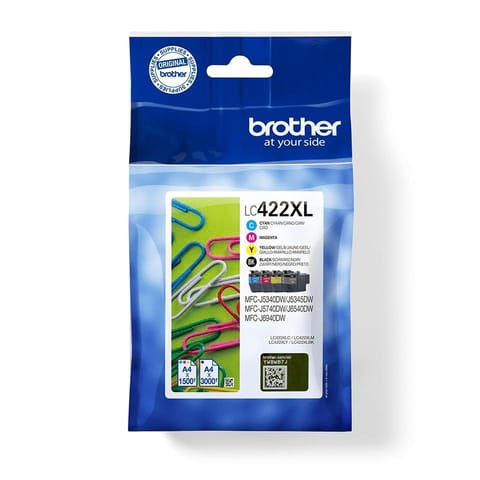 ⁨Brother LC-422XLVAL nabój z tuszem 4 szt. Oryginalny Czarny, Cyjan, Purpurowy, Żółty⁩ w sklepie Wasserman.eu