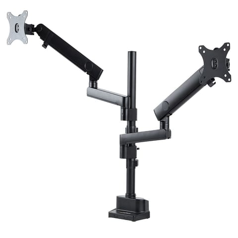 ⁨StarTech.com Desk Mount Dual Monitor Arm - Full Motion Monitor Mount for 2x VESA Displays up to 32" (17lb/8kg) - Vertical Stackable Arms - Height Adjustable/Articulating - Clamp/Grommet⁩ at Wasserman.eu