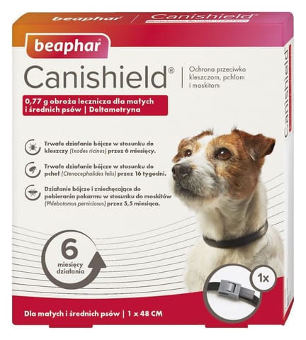 ⁨BEAPHAR Canishield S/M - deltamethrin therapeutic collar for dogs - 48 cm⁩ at Wasserman.eu