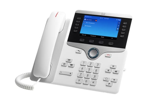 Cisco IP Business Phone 8861, 5-inch WVGA Colour Display, Gigabit Ethernet Switch, Class 4 PoE, WLAN Enabled, 2 USB Ports, 10 SIP Registrations, 1-Year Limited Hardware Warranty (CP-8861-K9=) at Wasserman.eu