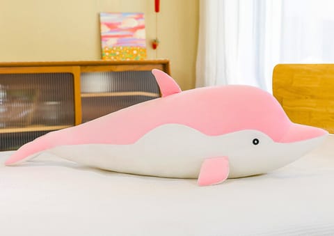 ⁨Maskotka Pluszowy Delfin Różowy 70 cm⁩ w sklepie Wasserman.eu