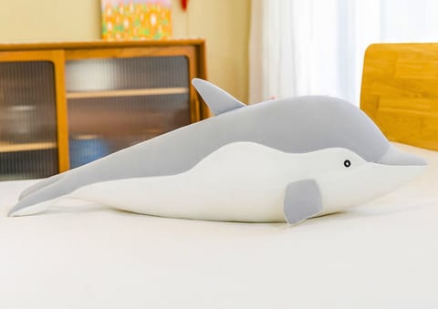 ⁨Maskotka Pluszowy Delfin Szary 70 cm⁩ w sklepie Wasserman.eu