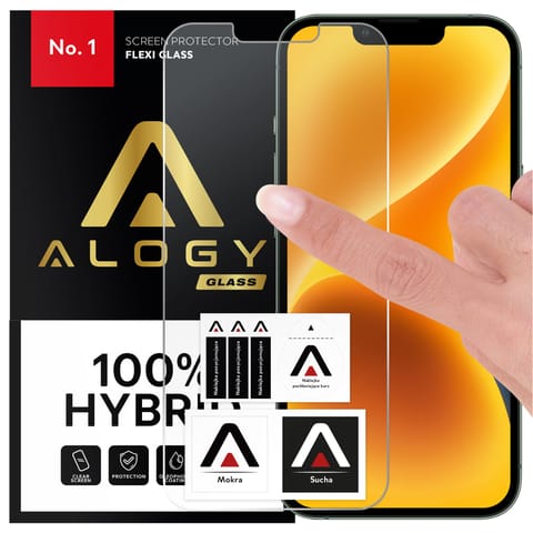 ⁨Szkło hybrydowe do Apple iPhone 13 Pro Max na ekran Alogy Flexi Glass 9H Case Friendly płaskie na ekran⁩ w sklepie Wasserman.eu