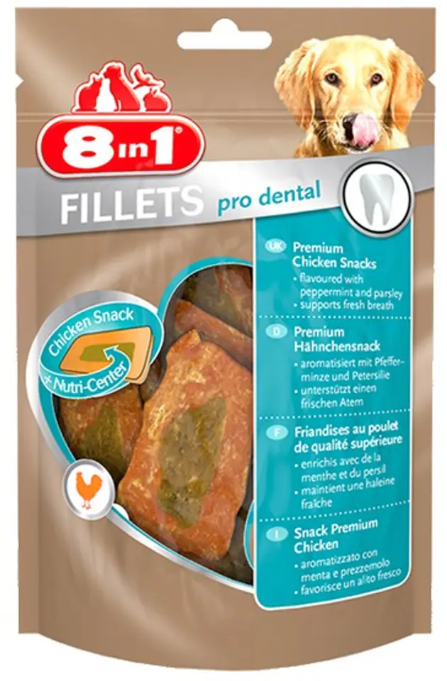 ⁨8in1 Fillets Pro Dental - przekąska na świeży oddech 80g⁩ w sklepie Wasserman.eu