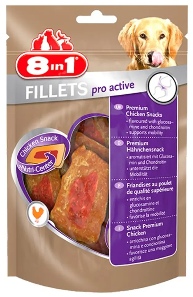 ⁨8in1 Fillets Pro Active - przekąska na stawy 80g⁩ w sklepie Wasserman.eu