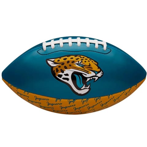 ⁨Piłka Wilson NFL Team Peewee Jacksonville Jaguars Mini Ball Jr (kolor Niebieski, rozmiar 7)⁩ w sklepie Wasserman.eu