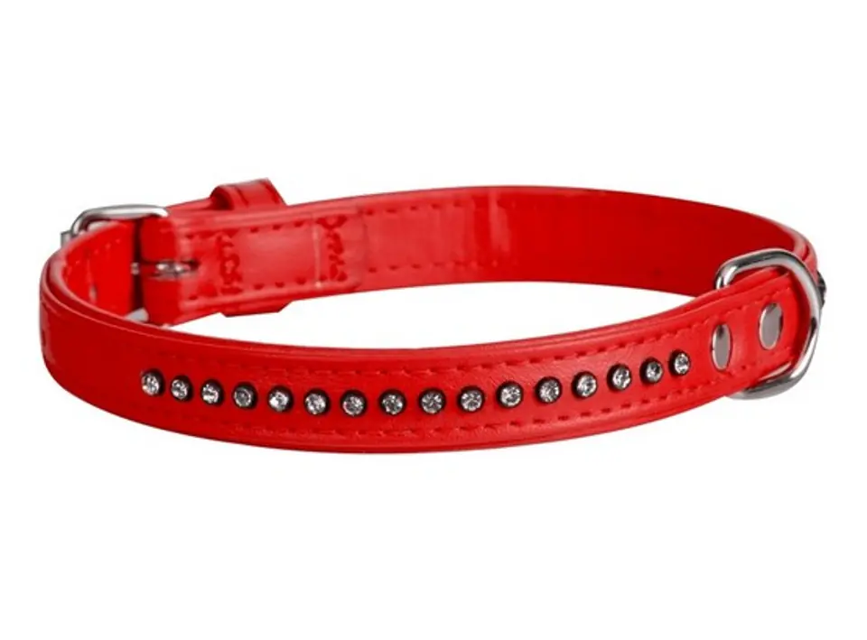 ⁨Dingo Glamour collar 1,4x35cm red⁩ at Wasserman.eu