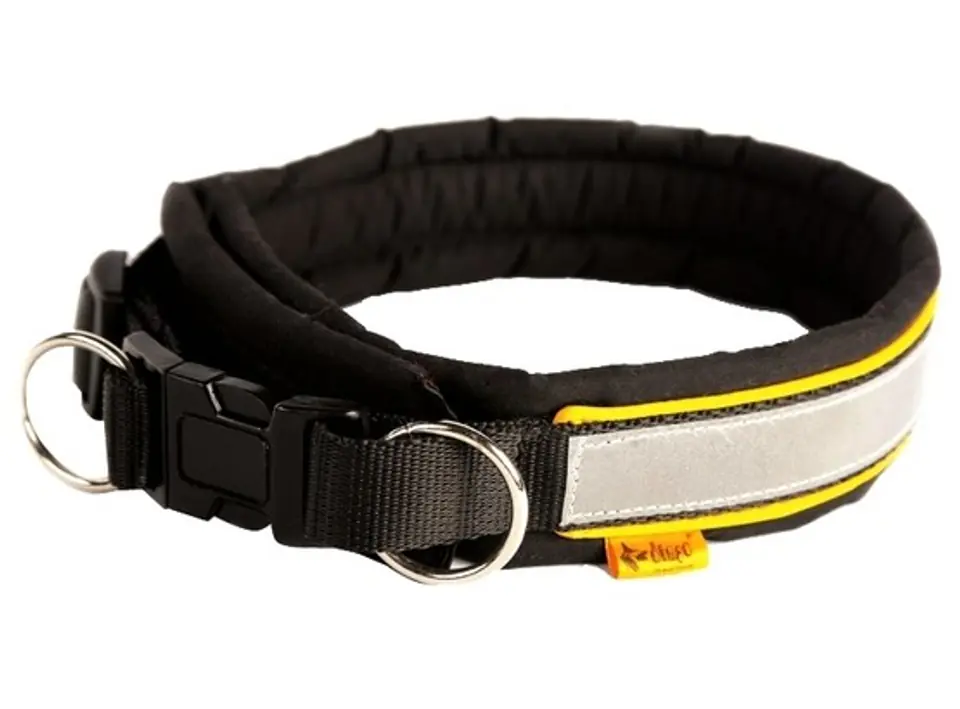 ⁨Dingo Collar with reflector adjustable and lined with felt 4,5x37-43cm⁩ at Wasserman.eu