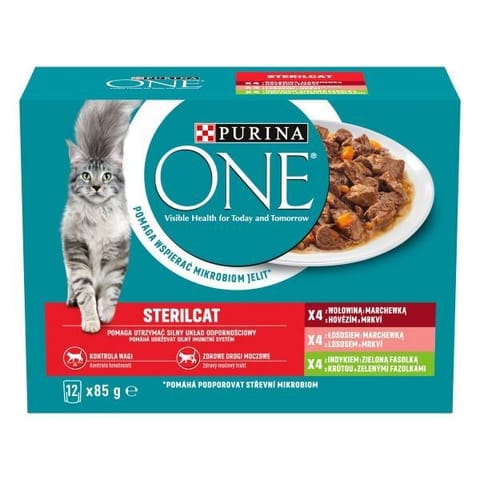 ⁨PURINA One Sterilcat mix flavours - wet cat food - 12 x 85g⁩ at Wasserman.eu