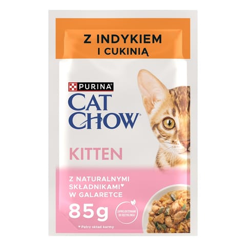 ⁨PURINA Cat Chow Kitten Turkey and Zucchini - wet cat food - 4 x 85g⁩ at Wasserman.eu