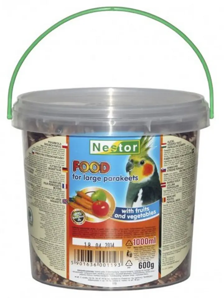 ⁨Nestor Food for medium fruit and vegetable parrot 1L⁩ at Wasserman.eu