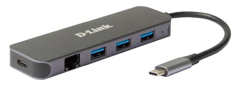 ⁨D-Link 5-in-1 USB-C Hub with Gigabit Ethernet/Power Delivery DUB-2334⁩ at Wasserman.eu