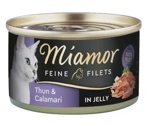 ⁨Miamor Feine Filets Dose Thunfisch & Calamari - tuńczyk i kalmary 100g⁩ w sklepie Wasserman.eu