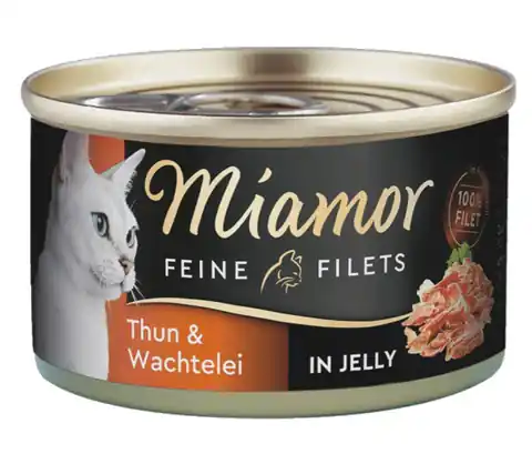 ⁨Miamor Feine Filets Dose Thunfisch & Wachtelei - tuna and quail 100g⁩ at Wasserman.eu