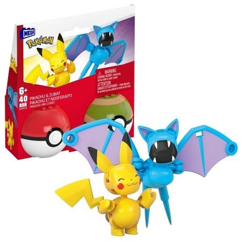 ⁨Mega Pokemon Pokeball Pikachu i Zubat HXP12⁩ w sklepie Wasserman.eu