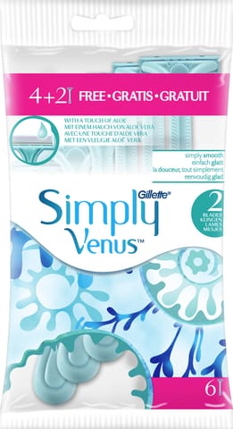 ⁨Gillette Simply Venus Jednorazowa Maszynka do Golenia 6 szt.⁩ w sklepie Wasserman.eu