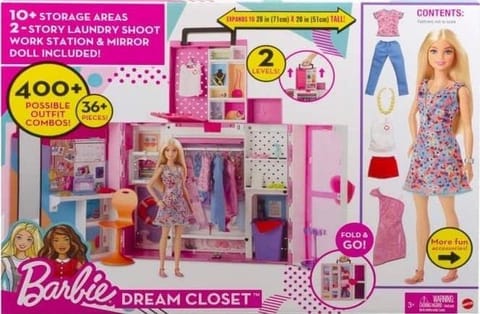 ⁨Barbie Fashionistas Dream Closet Doll And Playset⁩ at Wasserman.eu