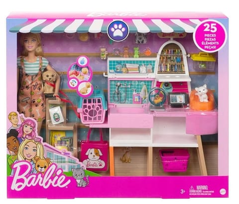 ⁨Barbie Pet Shop Set + GRG90 p3 MATTEL Doll⁩ at Wasserman.eu