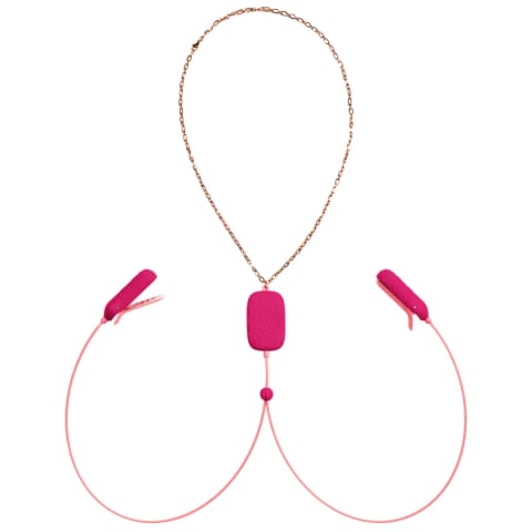 OhMiBod Sphinx Klipsy Wibracyjne Bluetooth, silikon, rożowe, aplikacja w sklepie Wasserman.eu