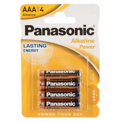 ⁨Panasonic - Baterie Super Alkaline AAA Batteries 4 szt⁩ w sklepie Wasserman.eu