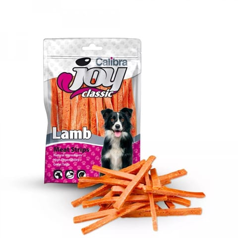 ⁨CALIBRA Joy Classic Lamb Strips - dog treat - 80g⁩ at Wasserman.eu