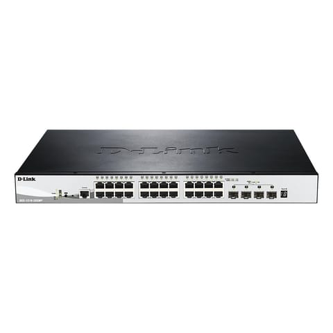D-Link DGS-1510-28XMP/E łącza sieciowe Zarządzany L2/L3 Gigabit Ethernet (10/100/1000) Obsługa PoE Czarny, Szary w sklepie Wasserman.eu