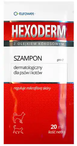 ⁨Hexoderm - szampon dermatologiczny saszetka 20ml - 1 sztuka⁩ w sklepie Wasserman.eu