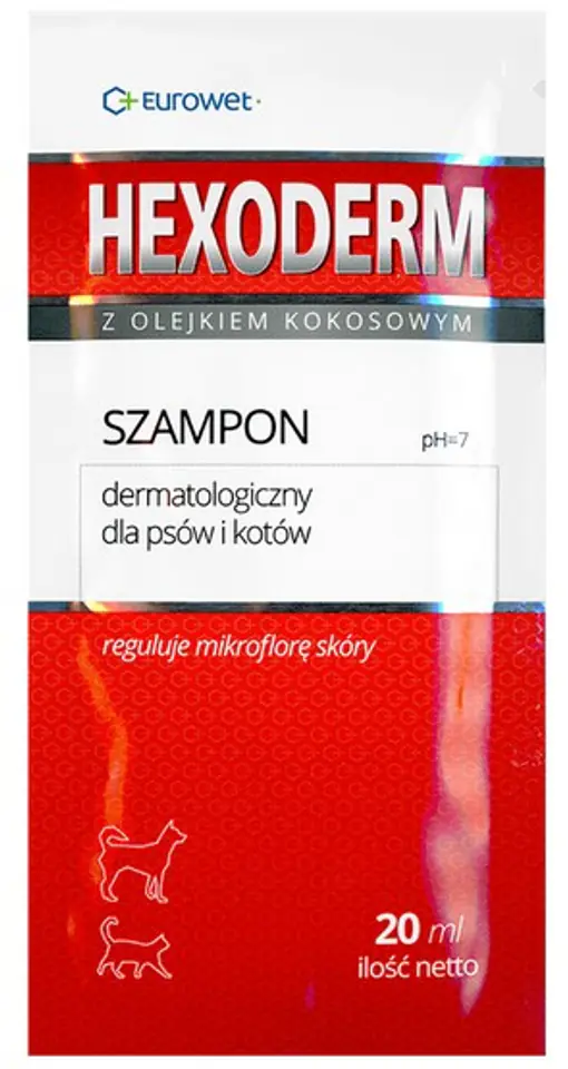 ⁨Hexoderm - szampon dermatologiczny saszetka 20ml - 1 sztuka⁩ w sklepie Wasserman.eu
